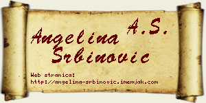 Angelina Srbinović vizit kartica